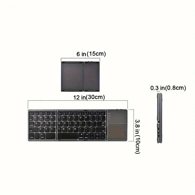 B033 Ultra-Slim Wireless Foldable Keyboard